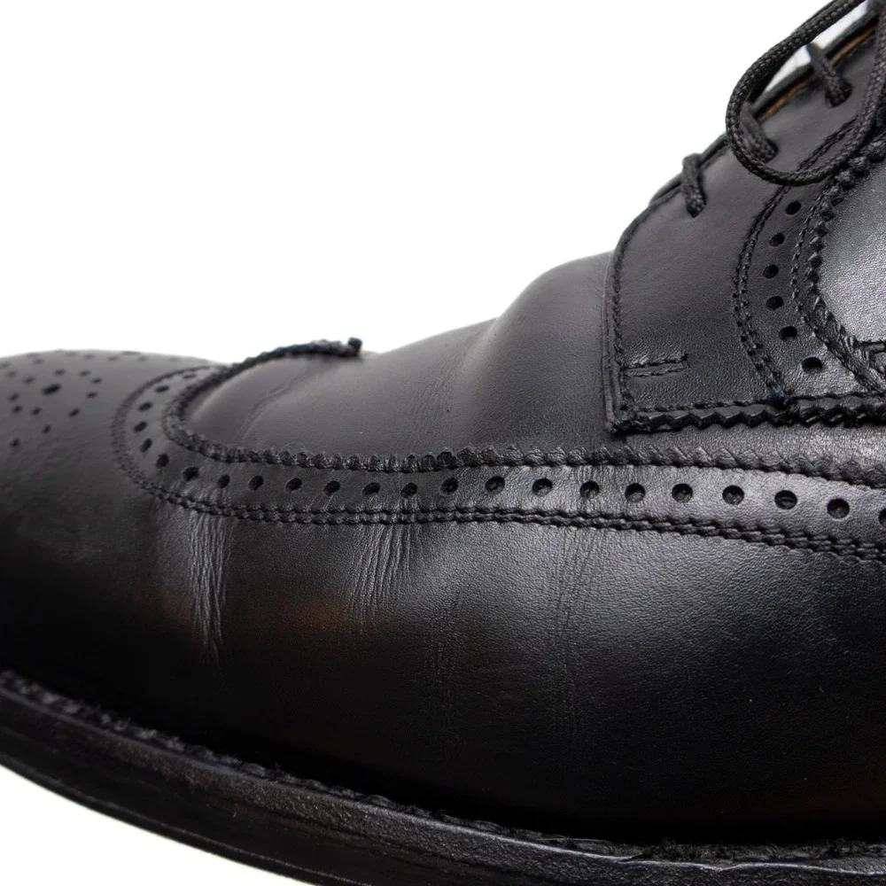 Men's Berwick 1707 Black Leather Brogue Oxford Shoes  Size 10 UK‎ / US 11